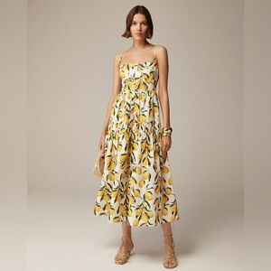 J. Crew Women’s A-line midi dress in limoncello